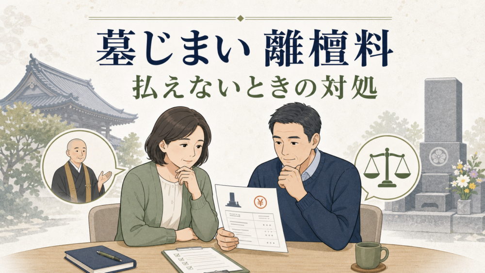 墓じまいの離檀料が払えないときに費用の内訳と相談方法を確認する家族